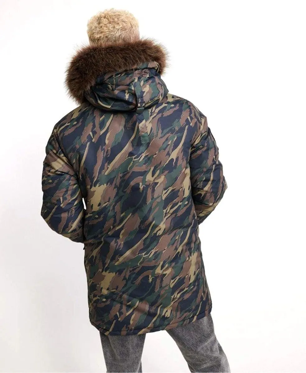 Superdry Green Camo Everest Parka Jacket