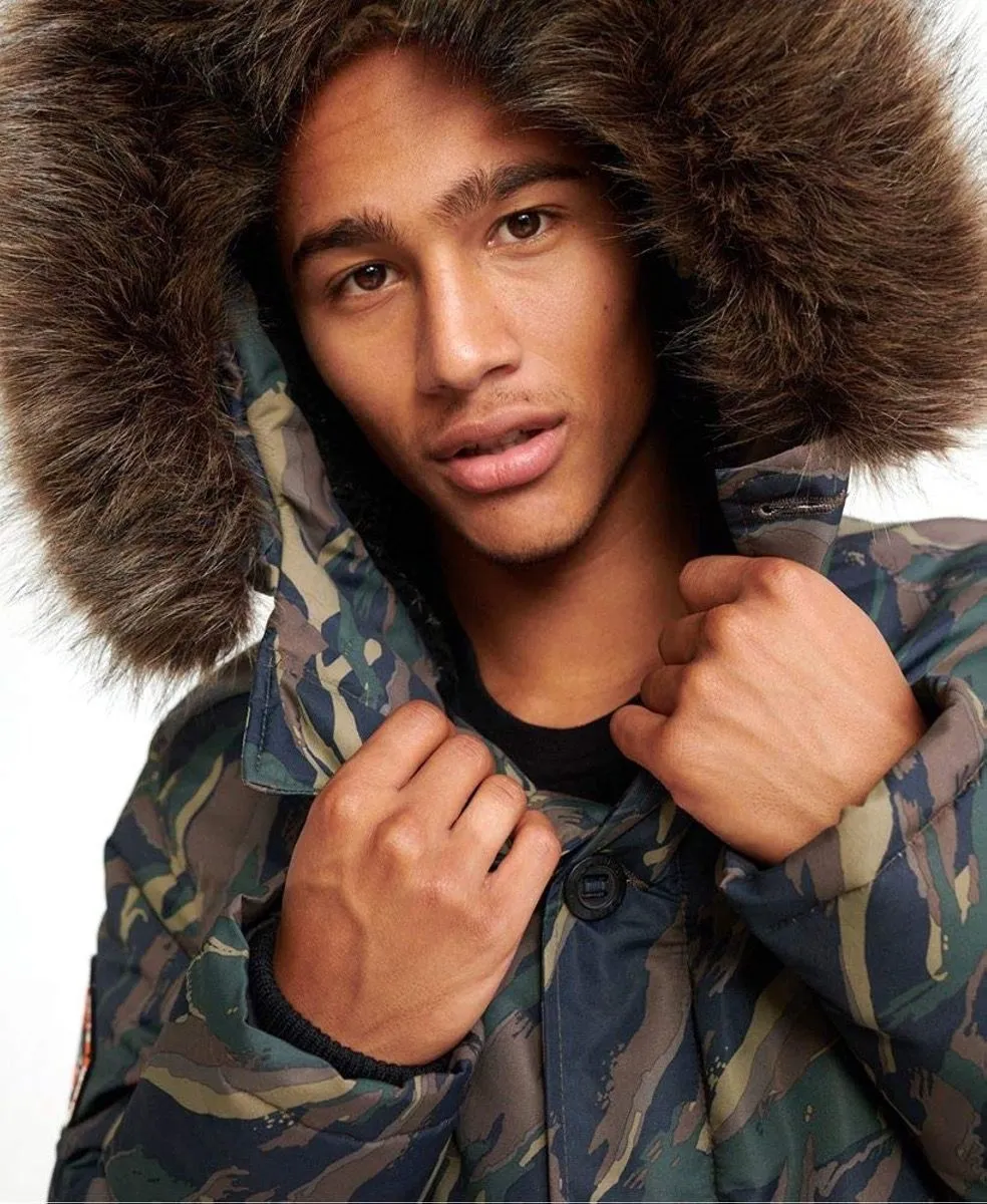 Superdry Green Camo Everest Parka Jacket