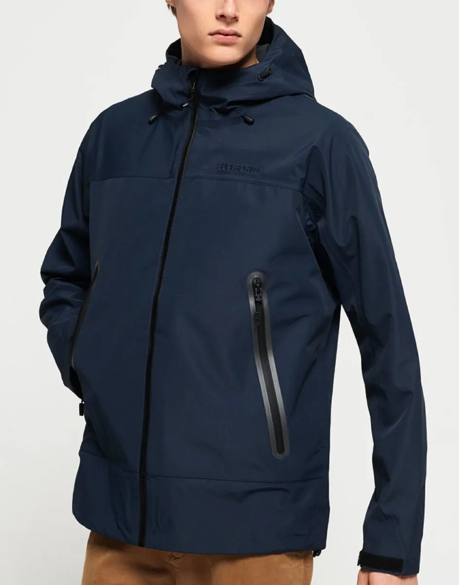 Navy Softshell Hooded Jacket by Superdry Hydrotech