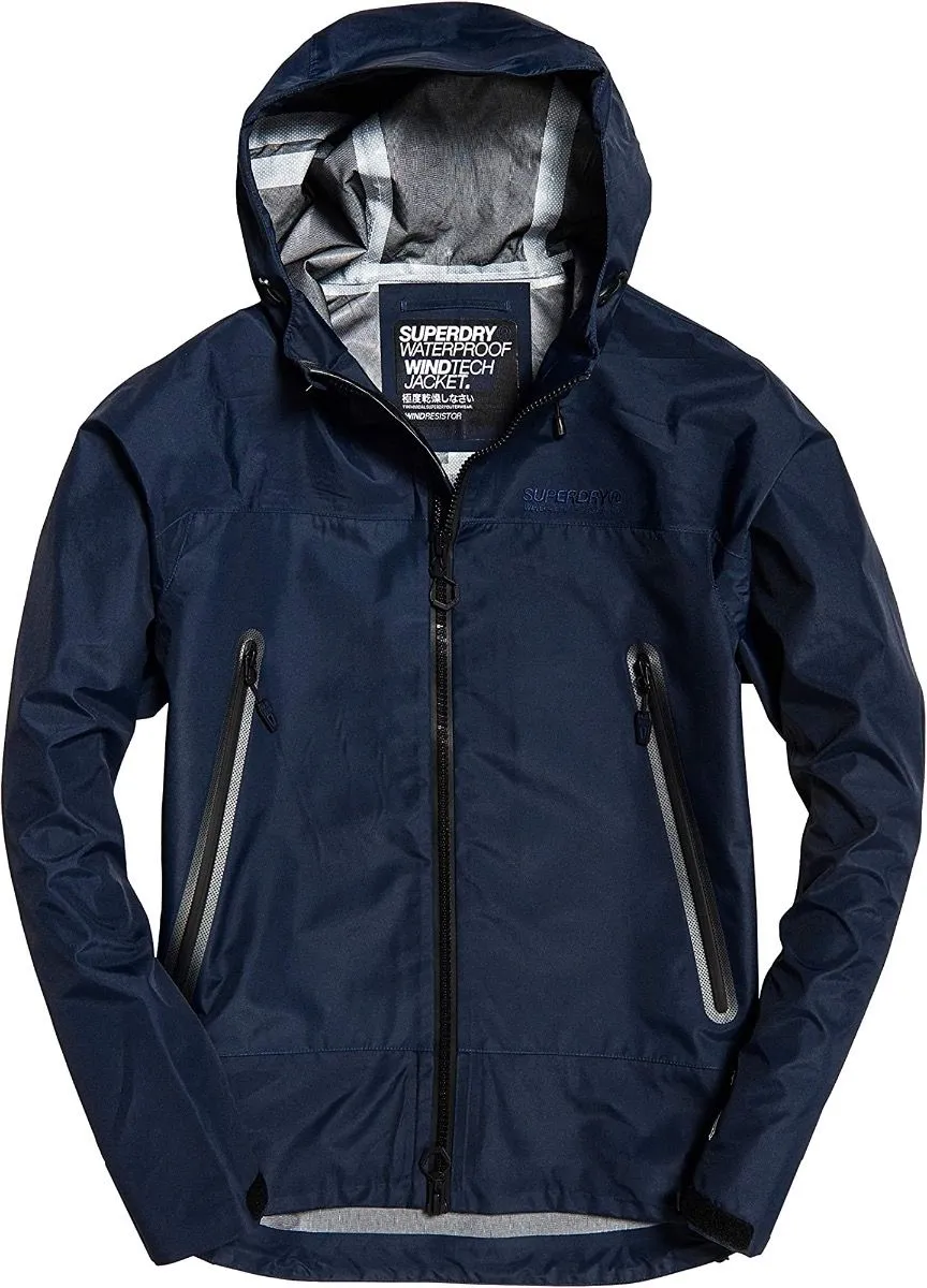 Navy Softshell Hooded Jacket by Superdry Hydrotech