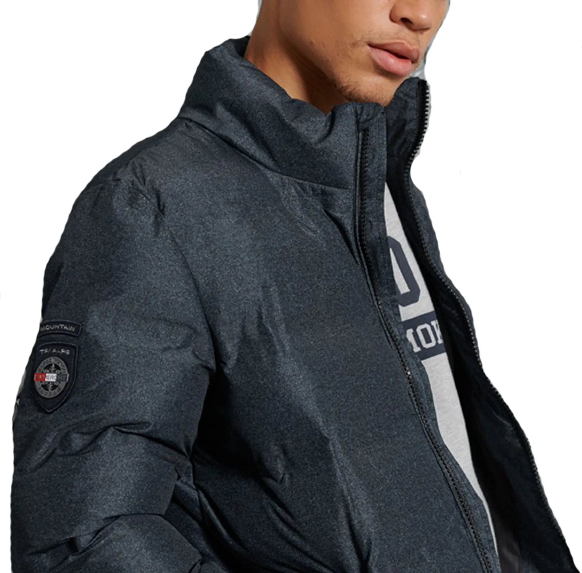 Charcoal Superdry Ultimate Radar Quilt Jacket