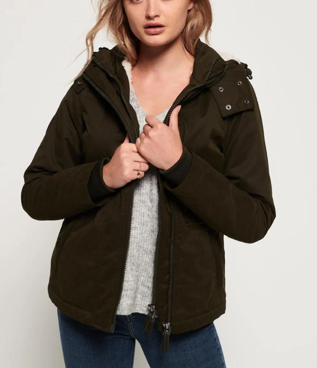 Army Superdry Womens Snorkle Microfibre Wind Jacket