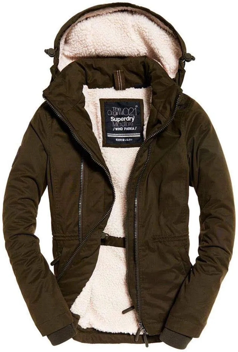 Army Superdry Womens Snorkle Microfibre Wind Jacket