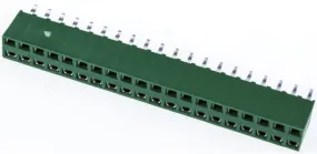 TE Connectivity AMPMODU HV100 Series Straight Through Hole Mount PCB Socket, 40-Contact, 2-Row, 2.54mm Pitch, Solder