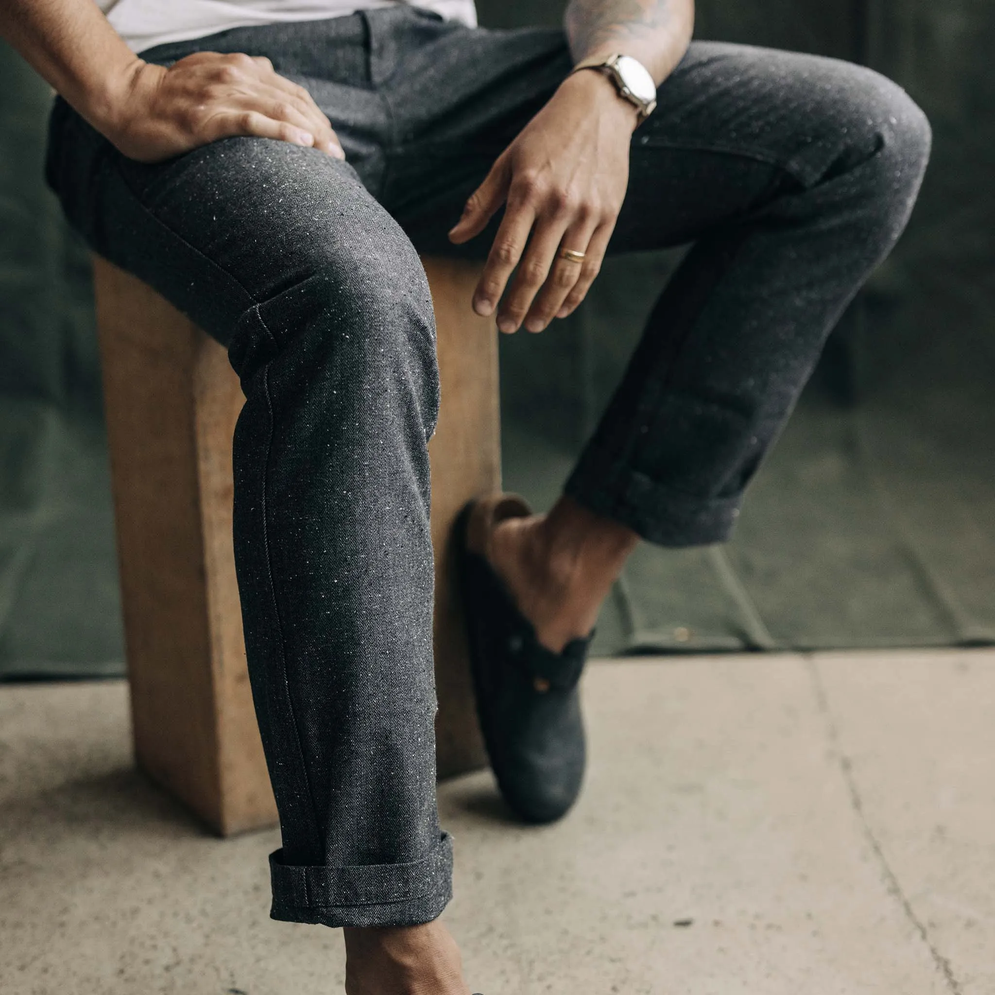 Granite Herringbone The Carnegie Pant