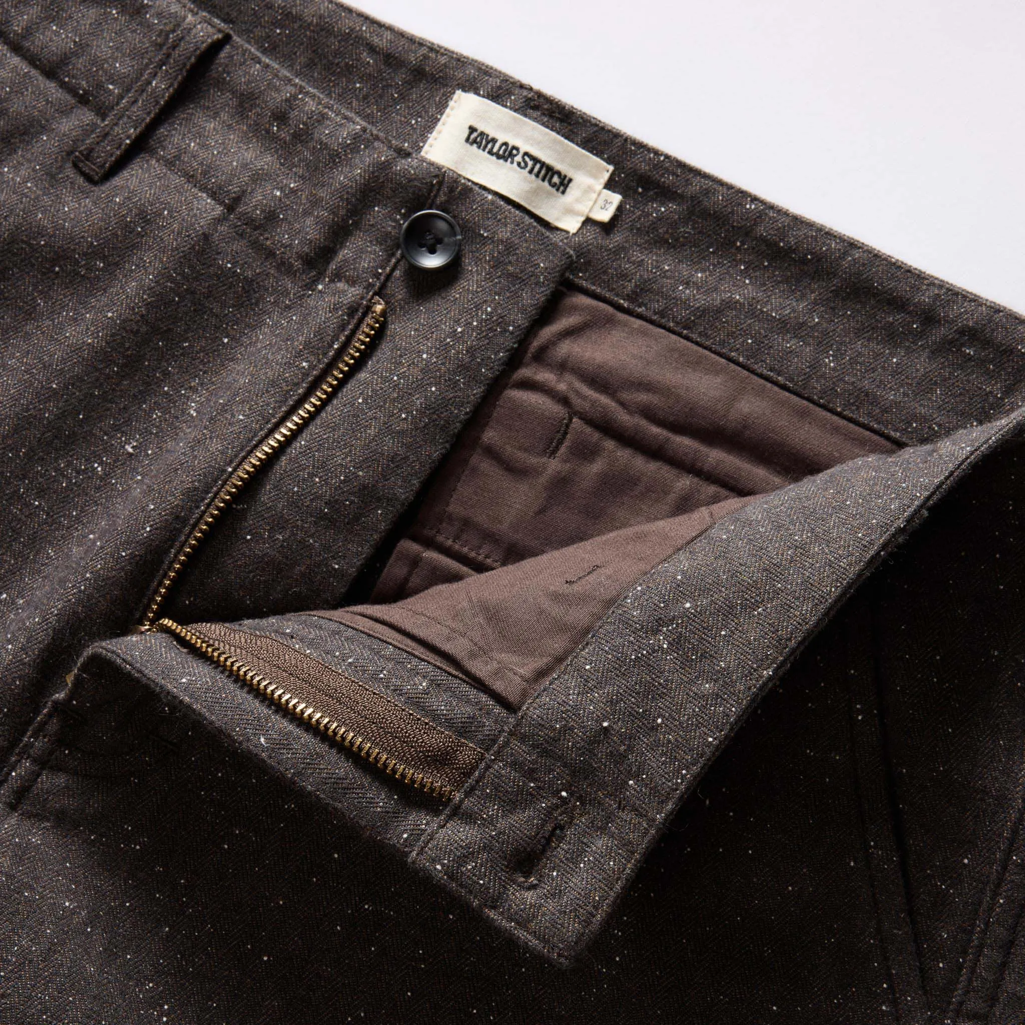 Peat Nep Herringbone The Carnegie Pant