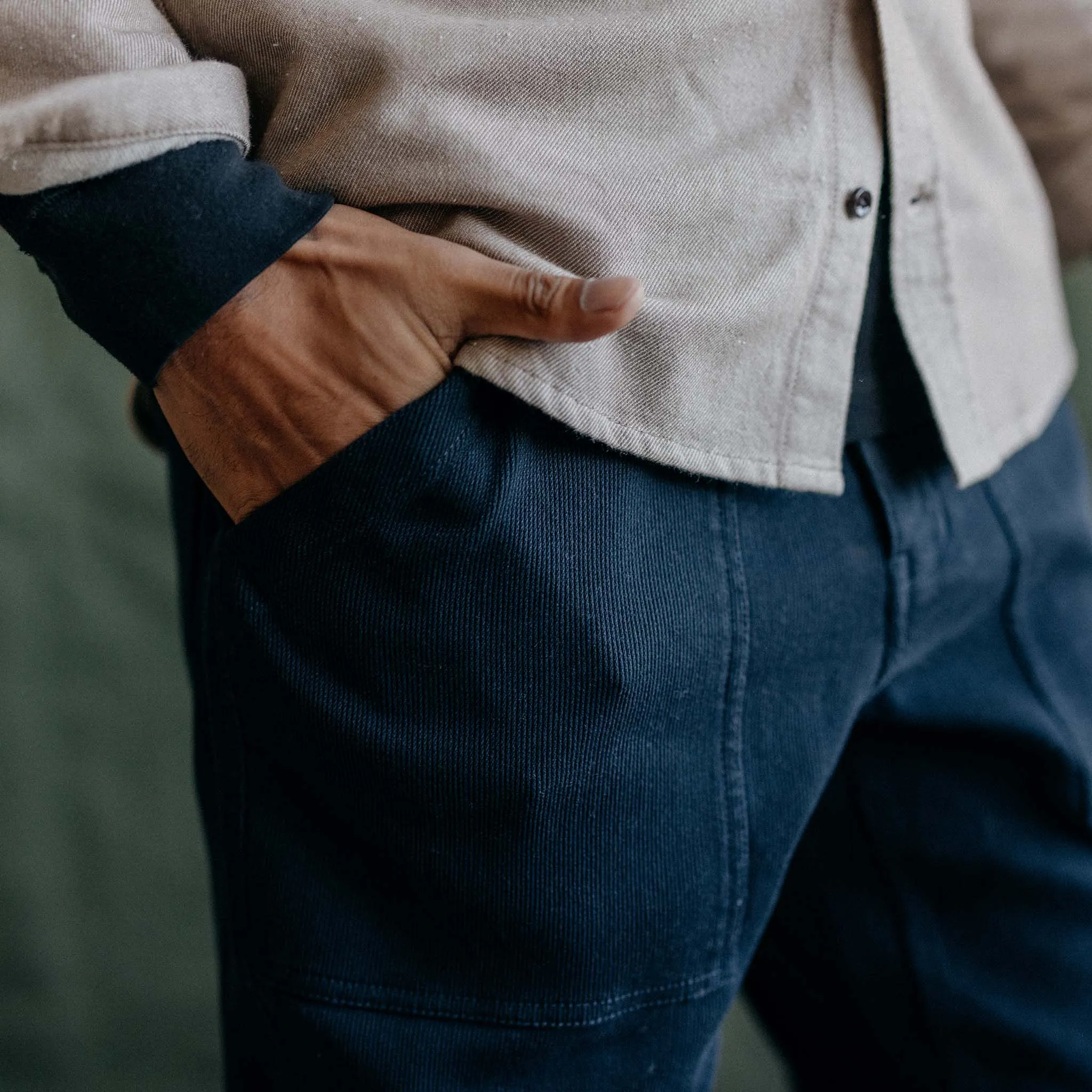 Dark Navy Bedford Cord The Trail Pant