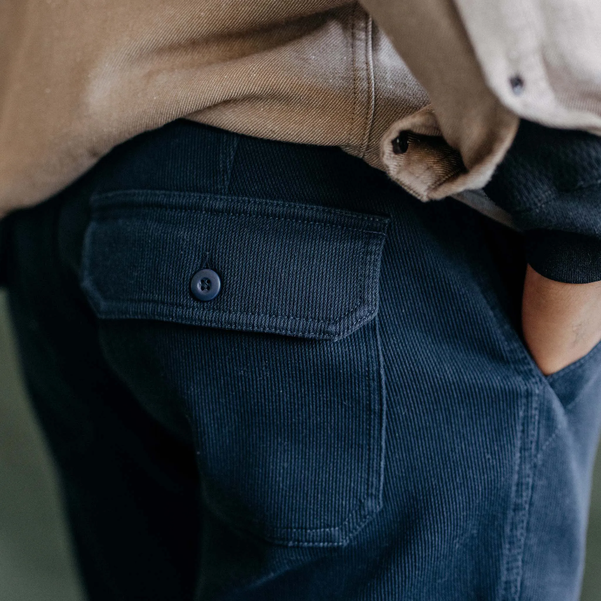 Dark Navy Bedford Cord The Trail Pant