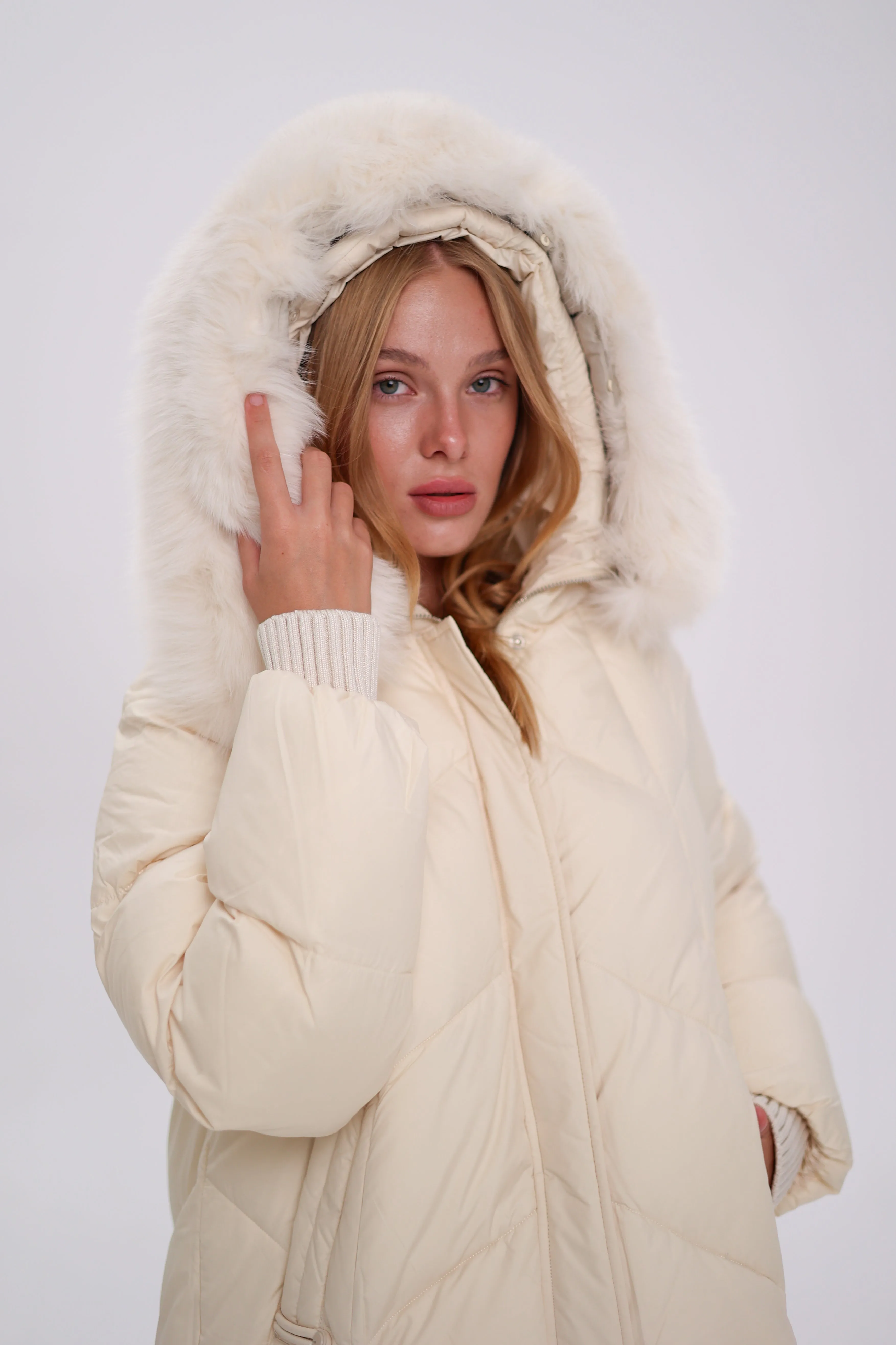 Thinsulate™ Winter Coat with Genuine Polar Fox