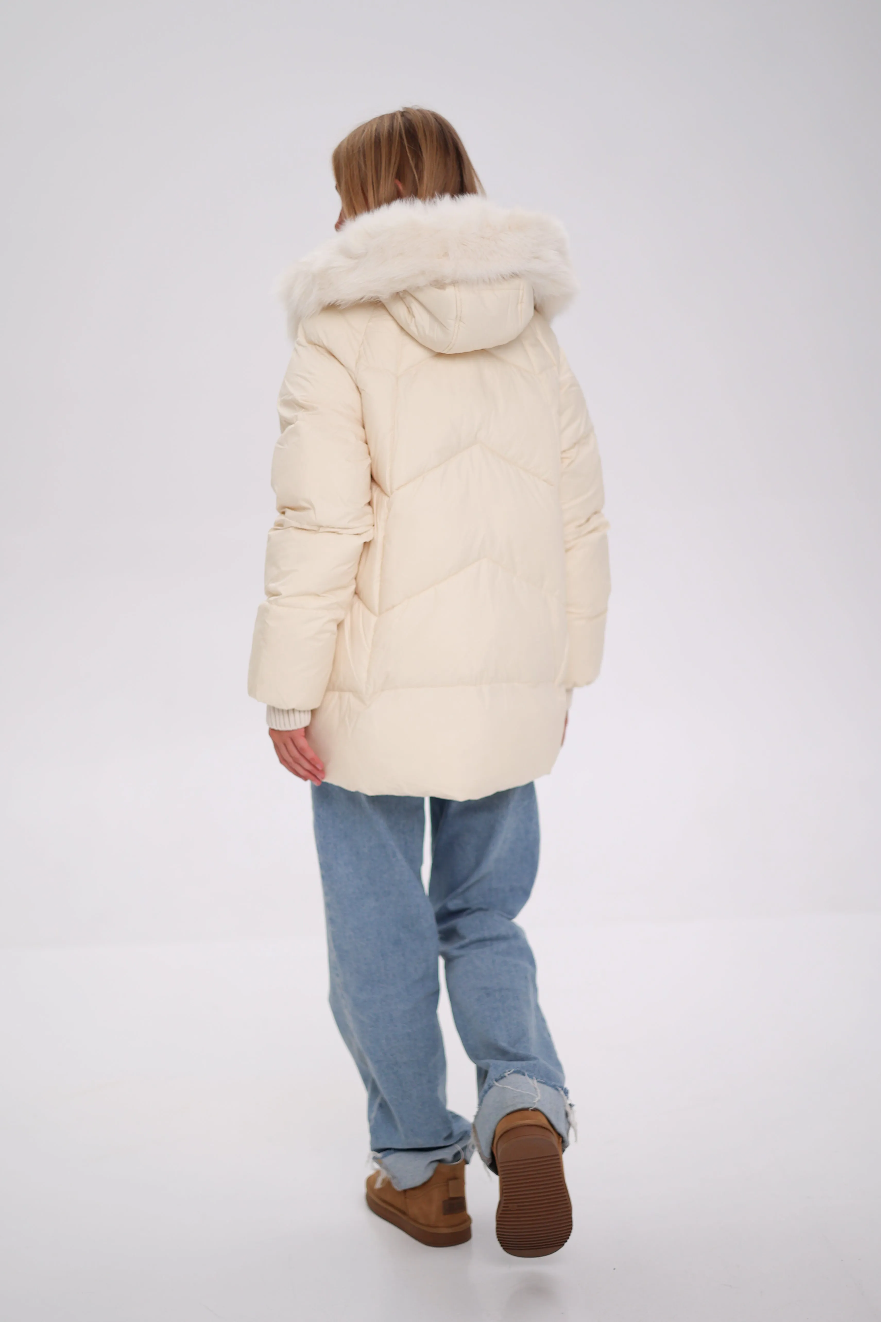 Thinsulate™ Winter Coat with Genuine Polar Fox