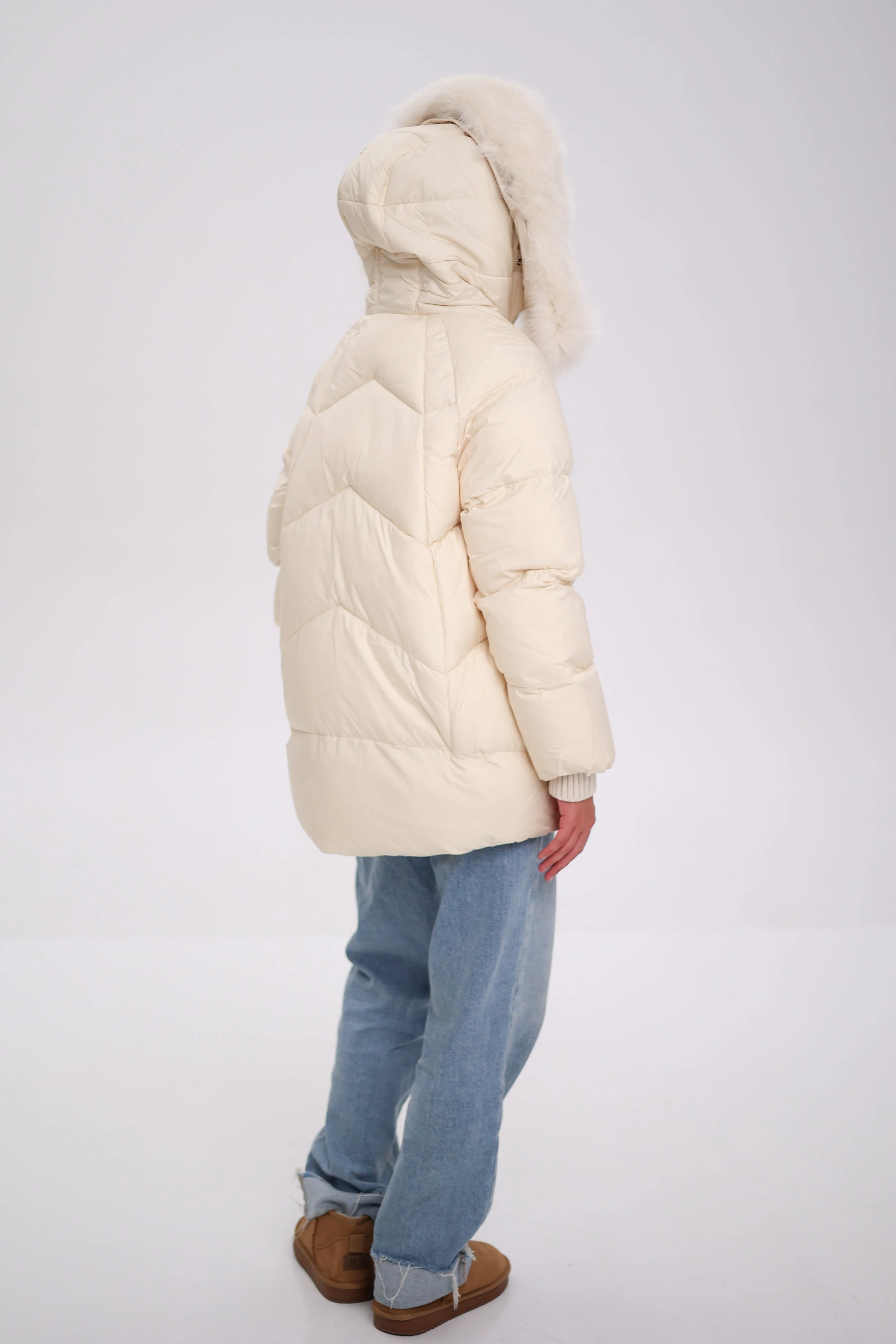 Thinsulate™ Winter Coat with Genuine Polar Fox