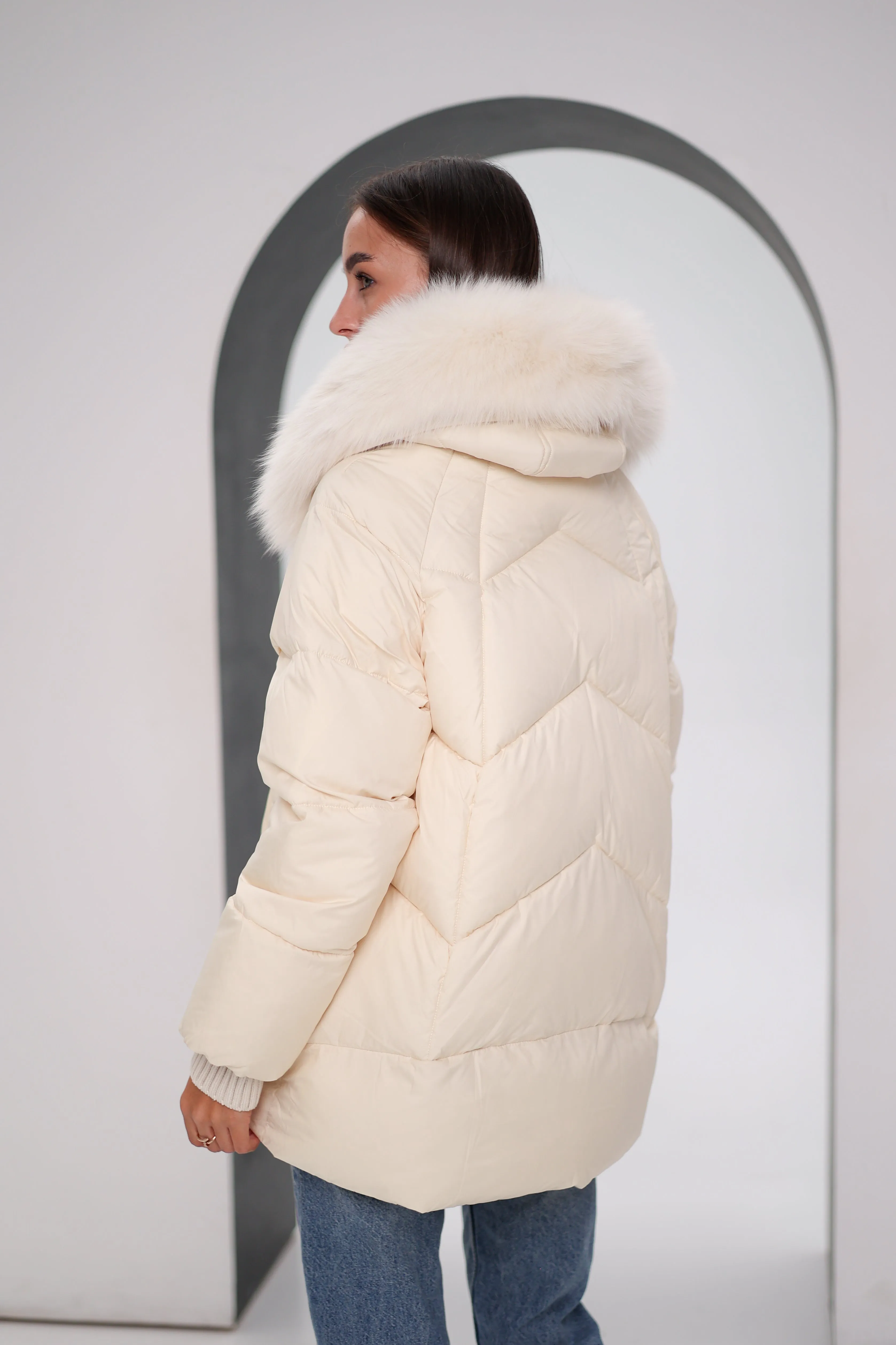 Thinsulate™ Winter Coat with Genuine Polar Fox