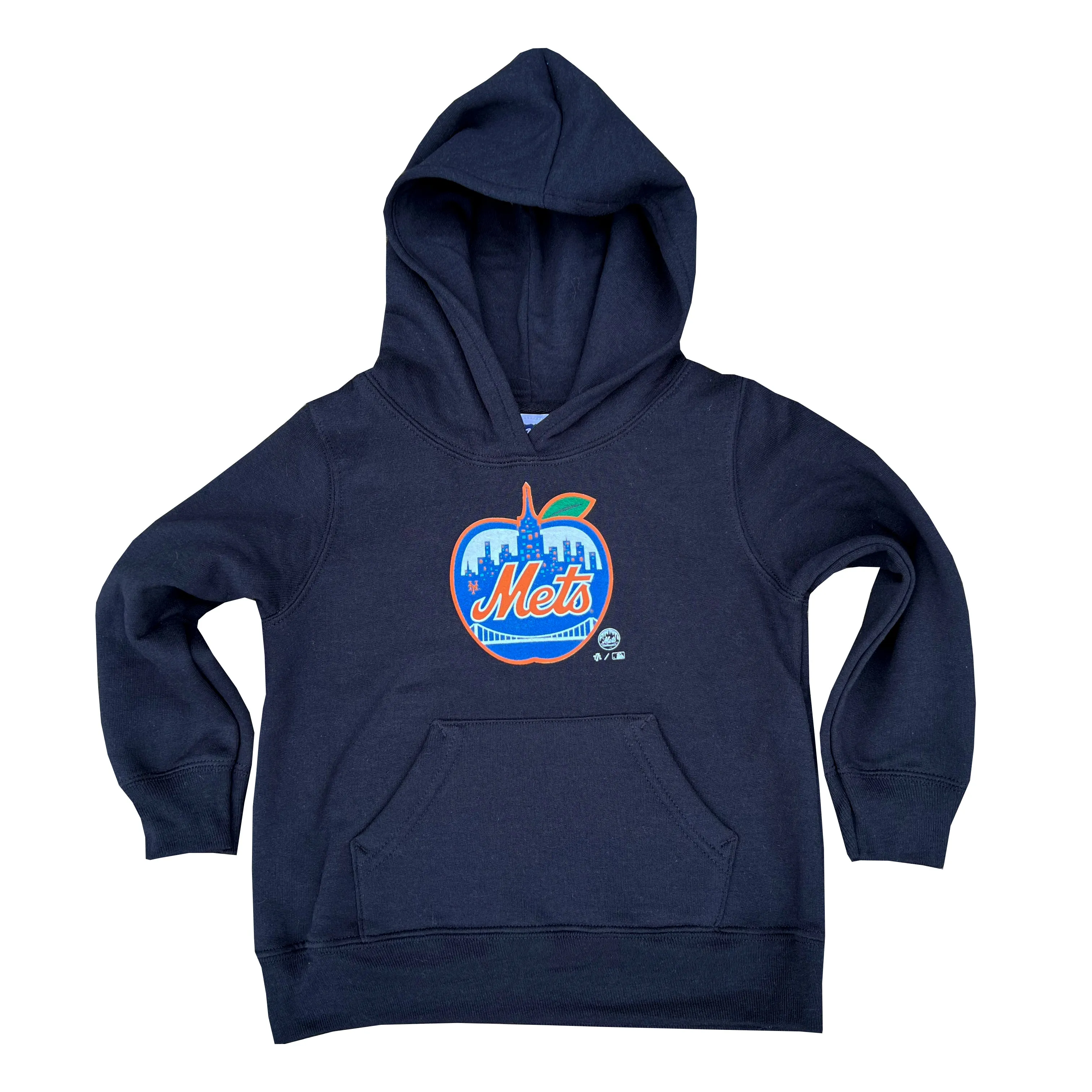 Toddler : New York Mets Apple Logo Black Hoodie