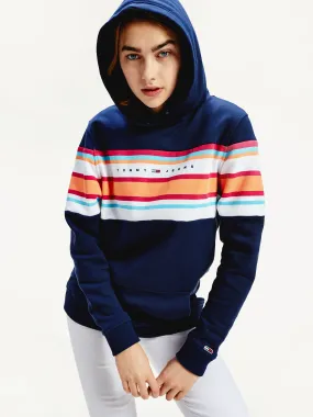 Tommy Hilfiger Hoodie | Color-Blocked Logo | Relaxed Fit Sweatshirt