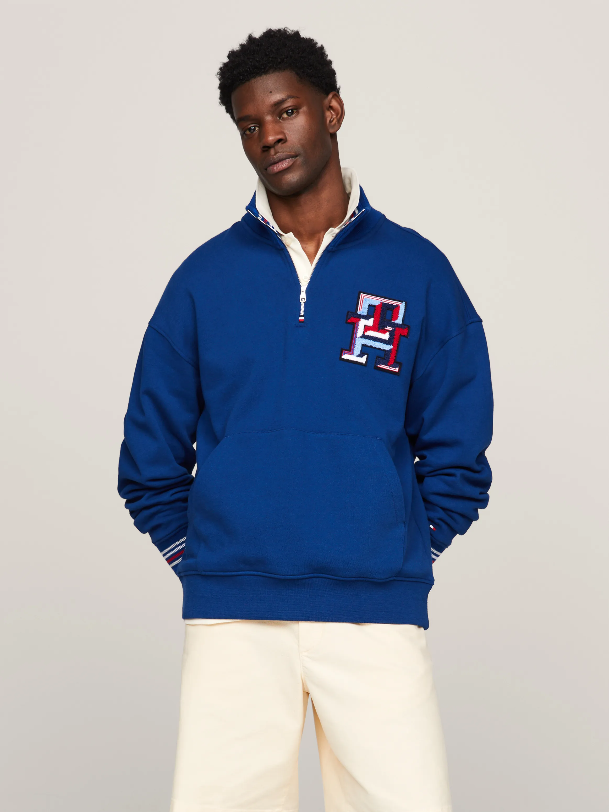 Tommy Hilfiger TH Monogram Quarter-Zip Sweatshirt.