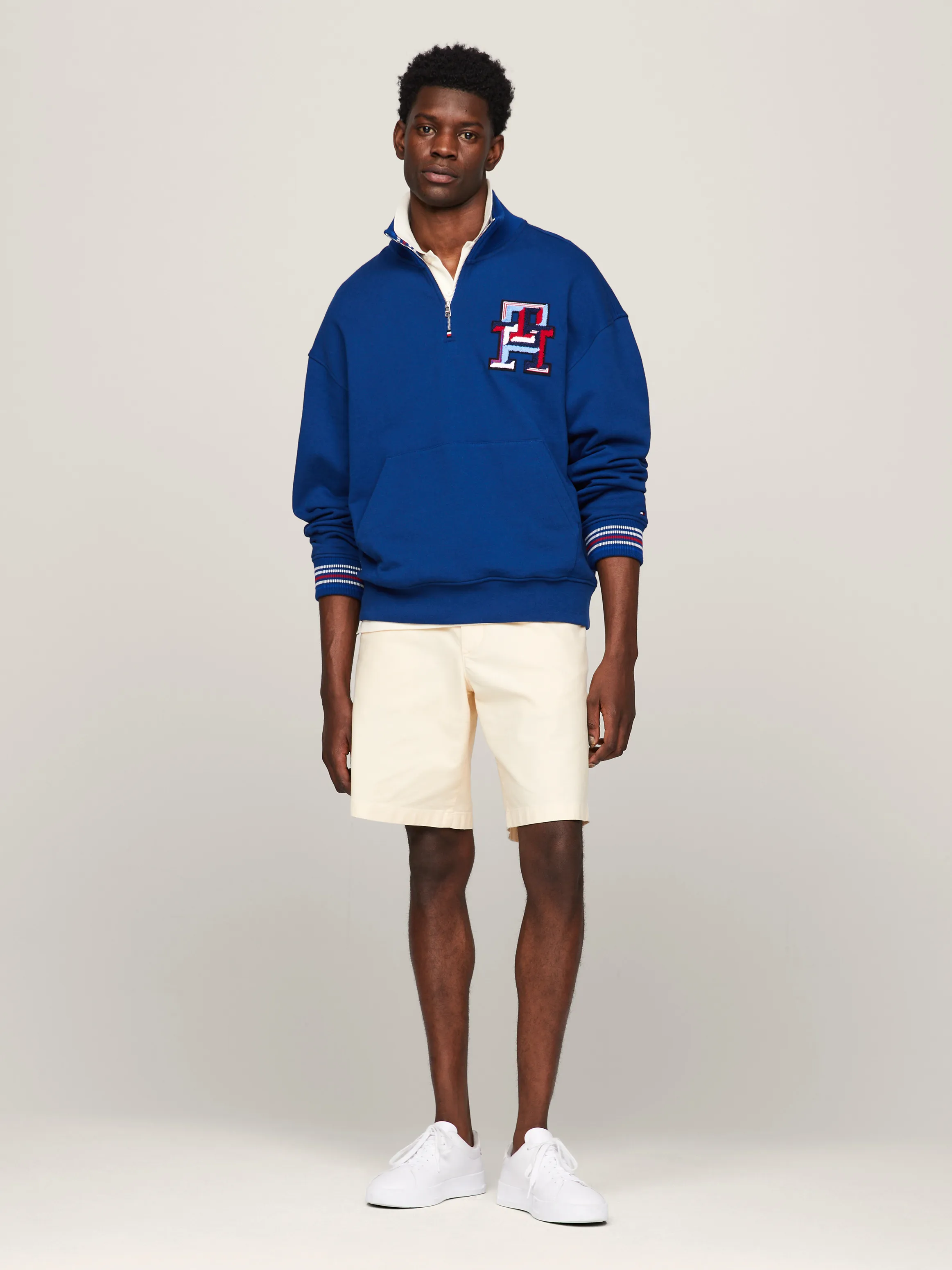 Tommy Hilfiger TH Monogram Quarter-Zip Sweatshirt.