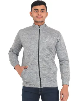 Triple Dot Grey Mens Hoodie Slub Sweatshirt