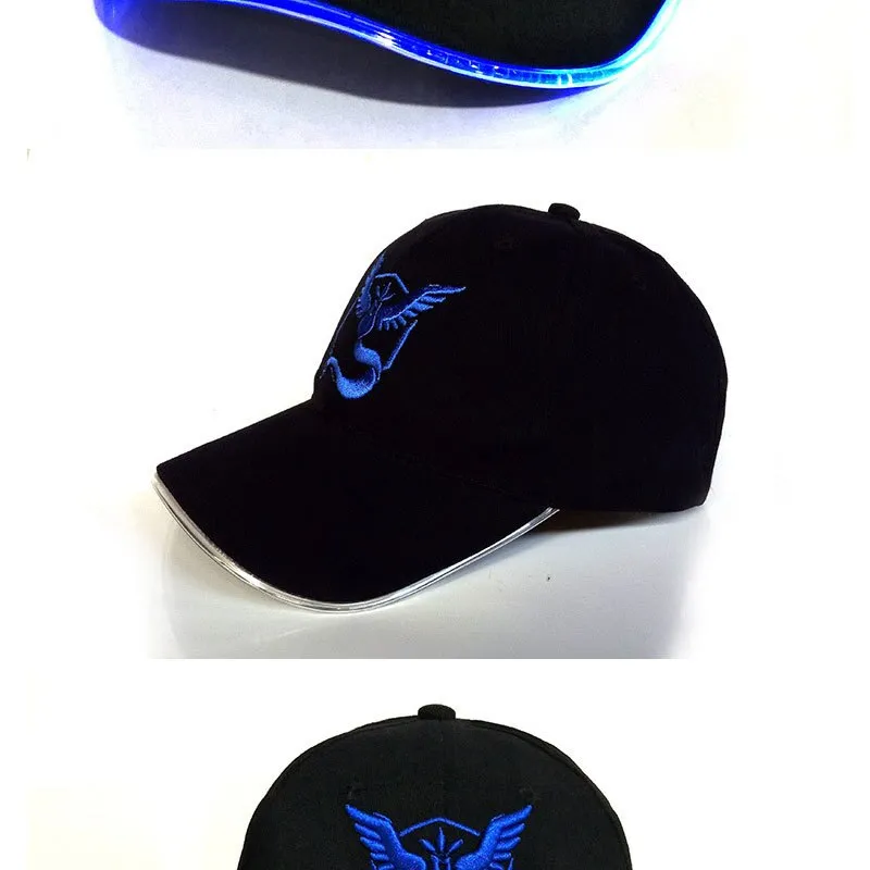 Light Instinct Pokemon Glow In The Dark LED Baseball Cap Unisex