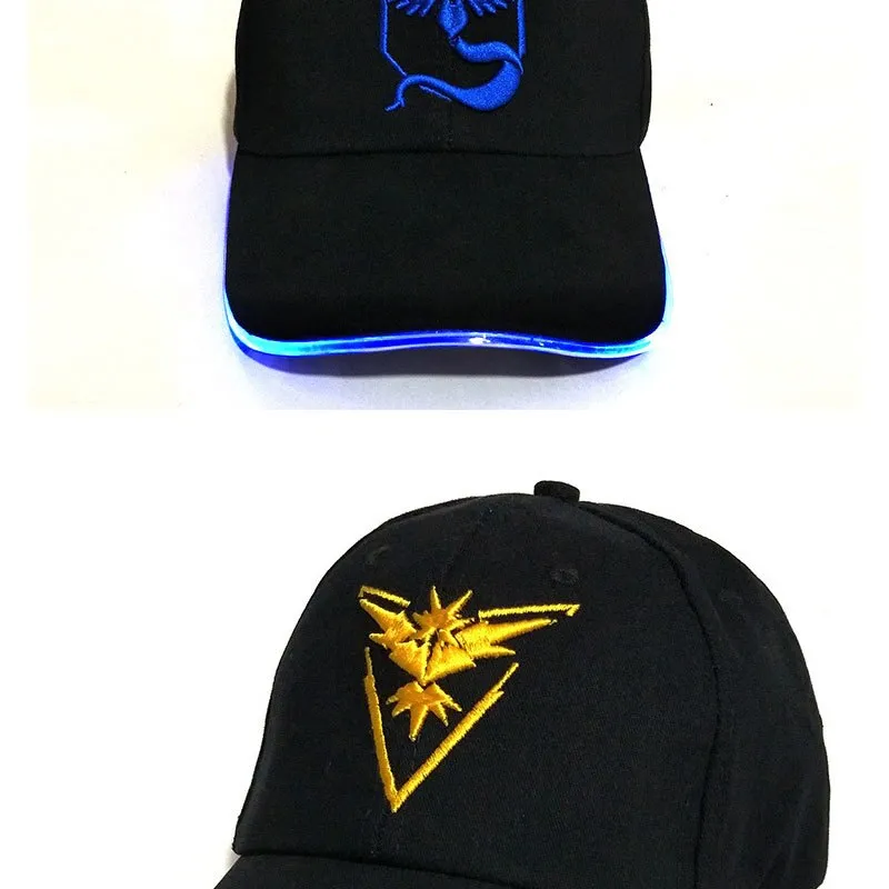 Light Instinct Pokemon Glow In The Dark LED Baseball Cap Unisex