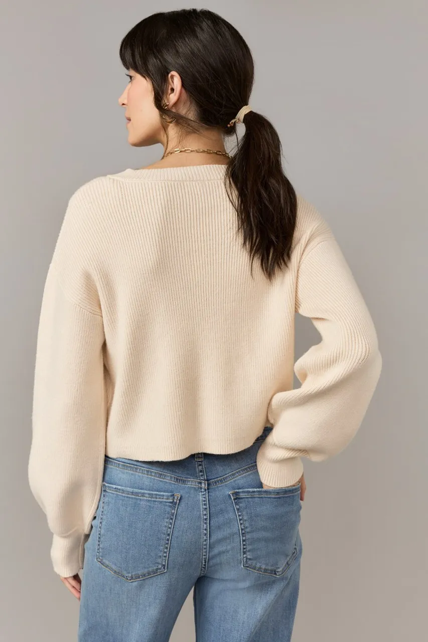 Vicky Balloon Sleeve Pullover Sweater