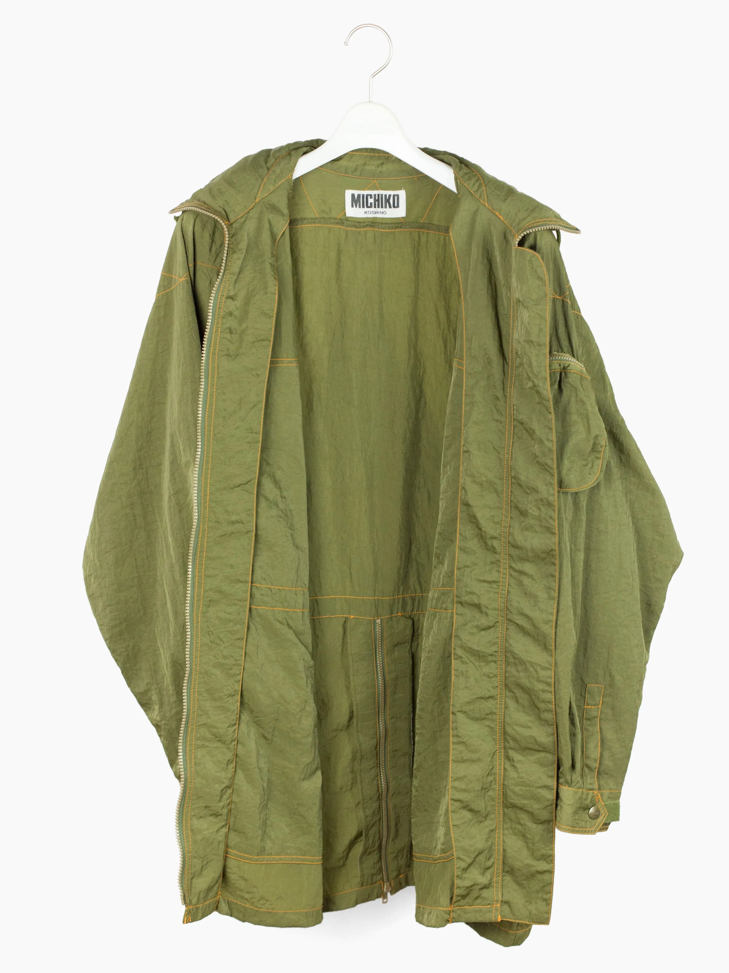 Vintage Michiko Koshino 90s Nylon Utility Coat