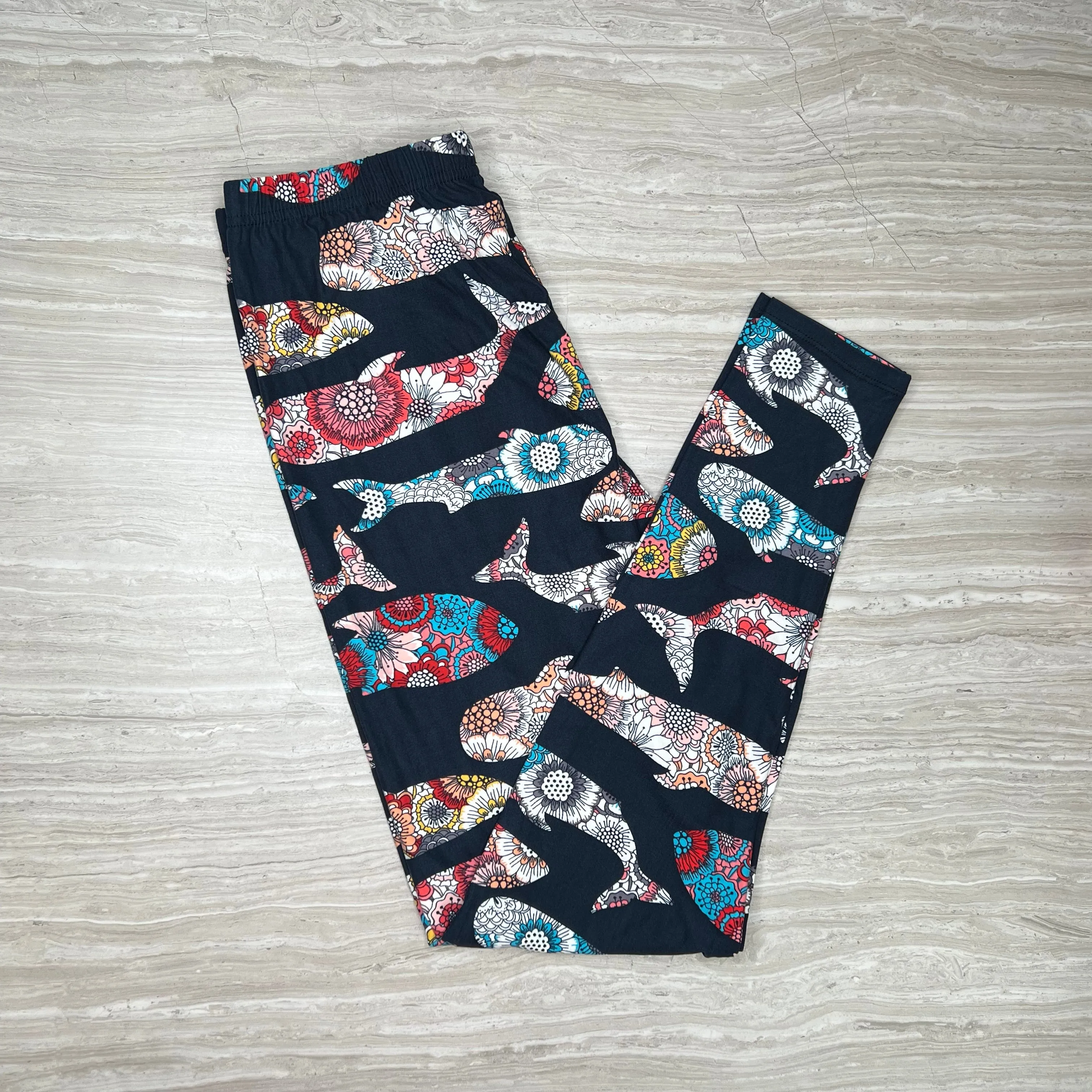 Whale Pattern Leggings