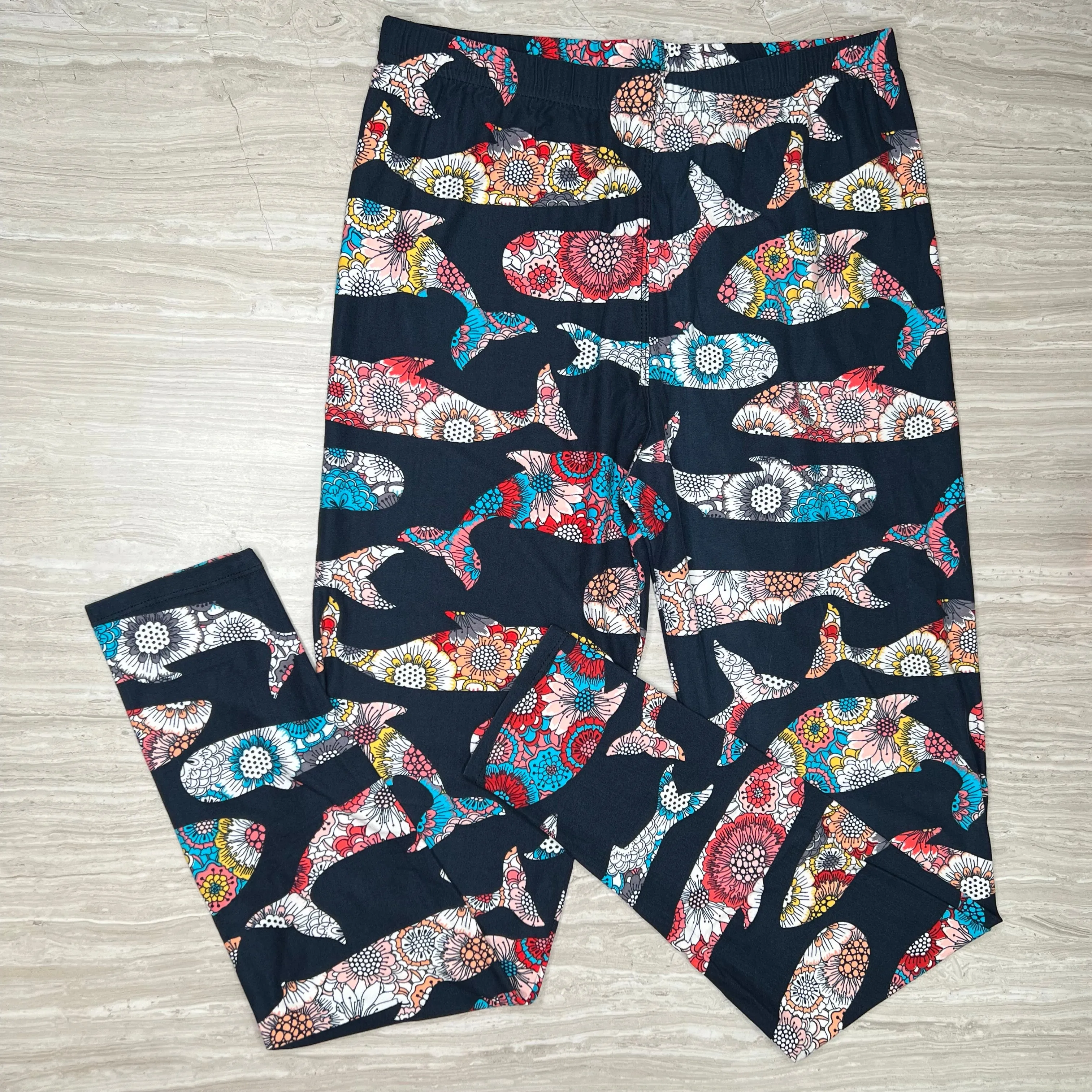 Whale Pattern Leggings