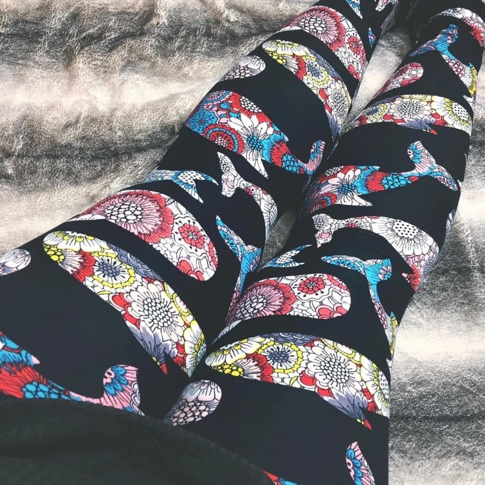 Whale Pattern Leggings