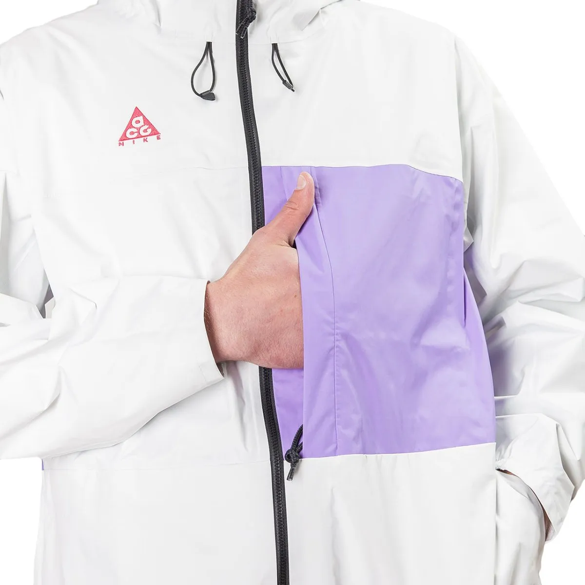 White and Purple Nike ACG 2.5L Packable Jacket