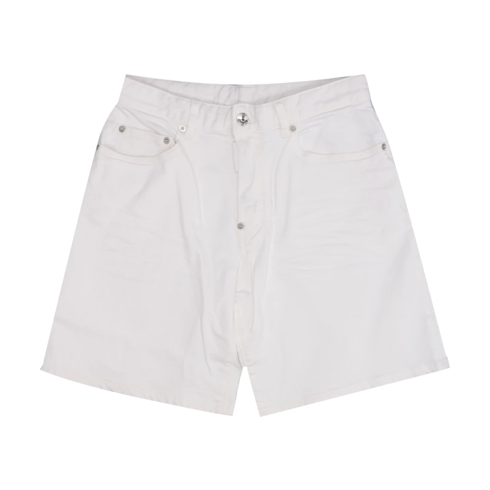 White cotton Bermuda shorts for kids