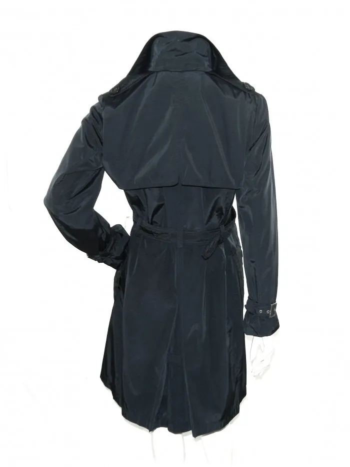 White Rose Woman Waterproof Jacket Donatella Black