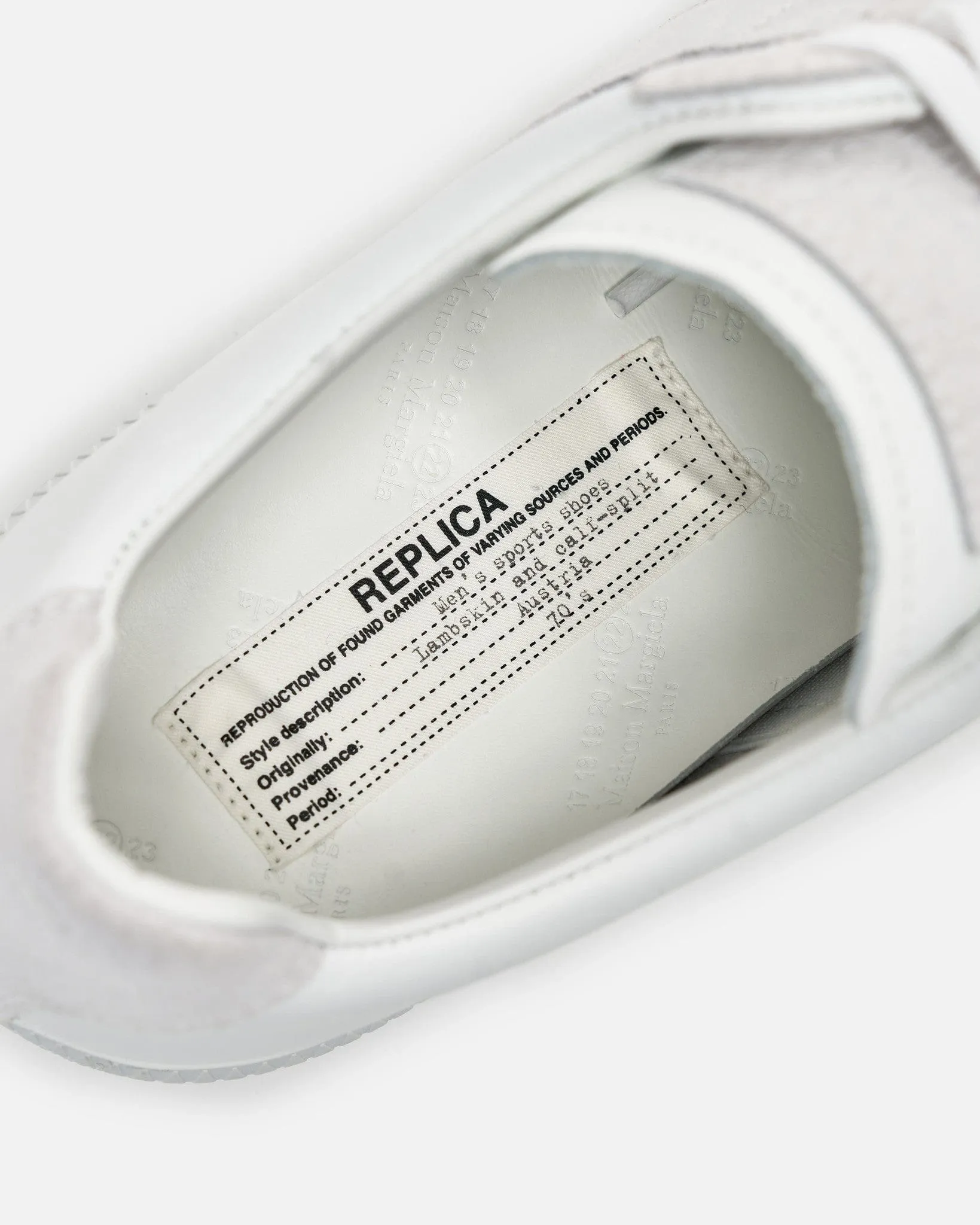 White Tonal Replica Sneaker by Maison Margiela