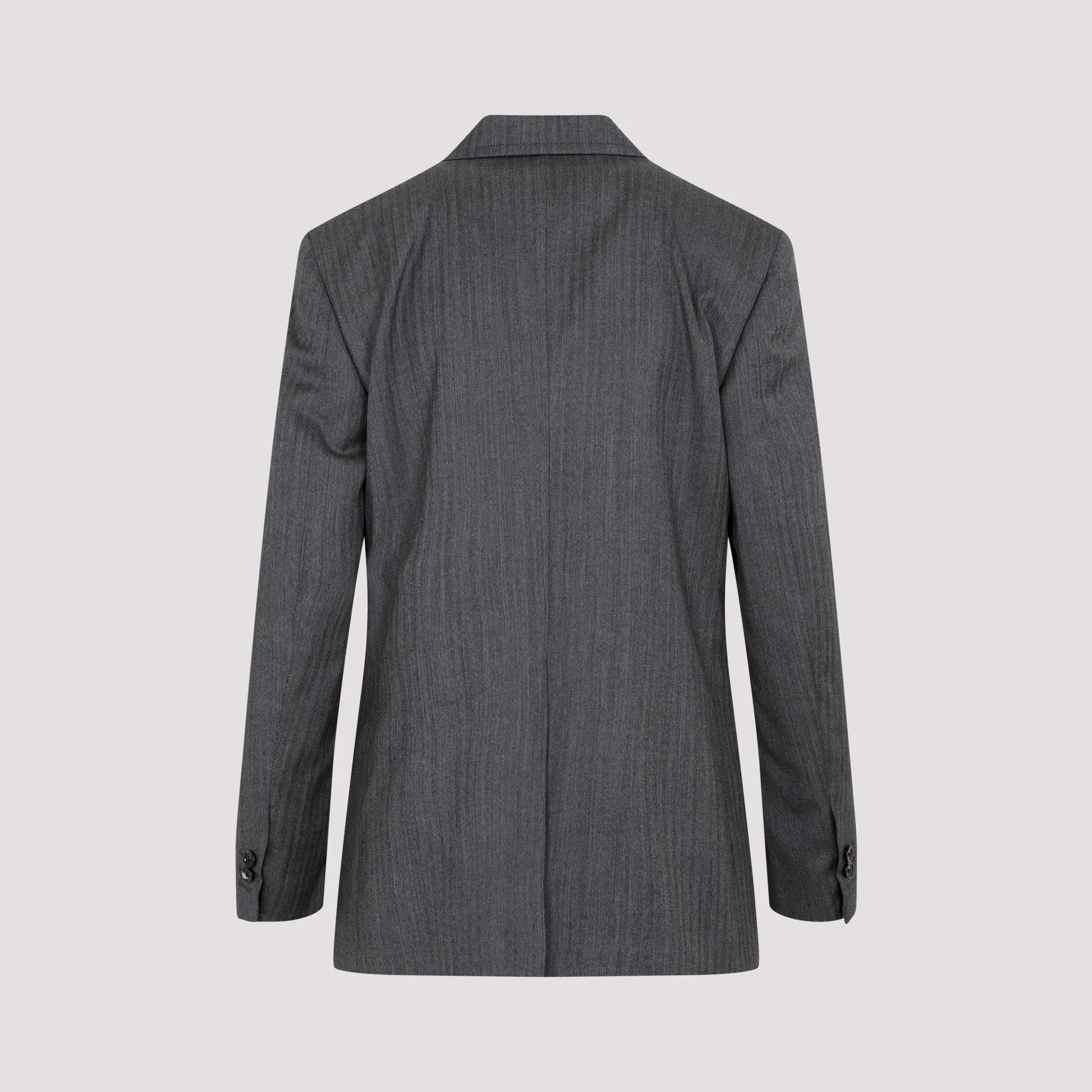 Women's Grey Wool Chevron Jacket by BOTTEGA VENETA for SS23 Season