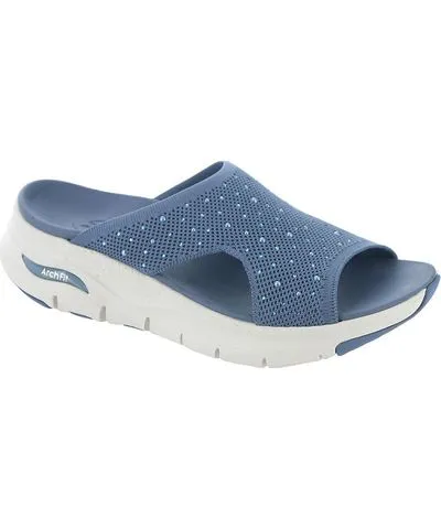 Womens Studded Textured Slide Sandals by Skechers