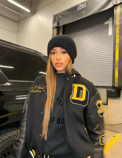 William Jacket - Black Letterman Jacket by Woods By Jordyn