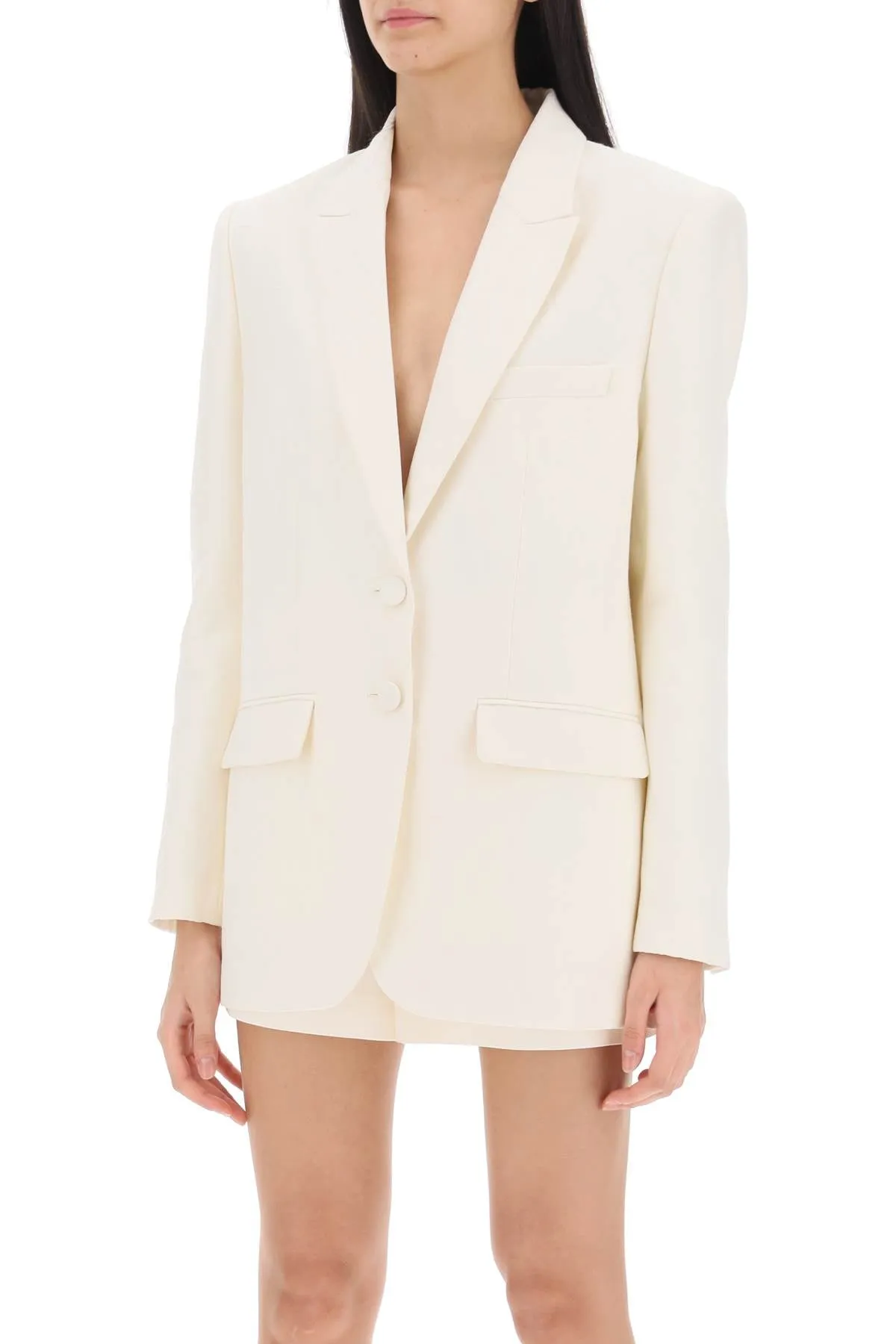 Wool and Silk Ivory Jacket