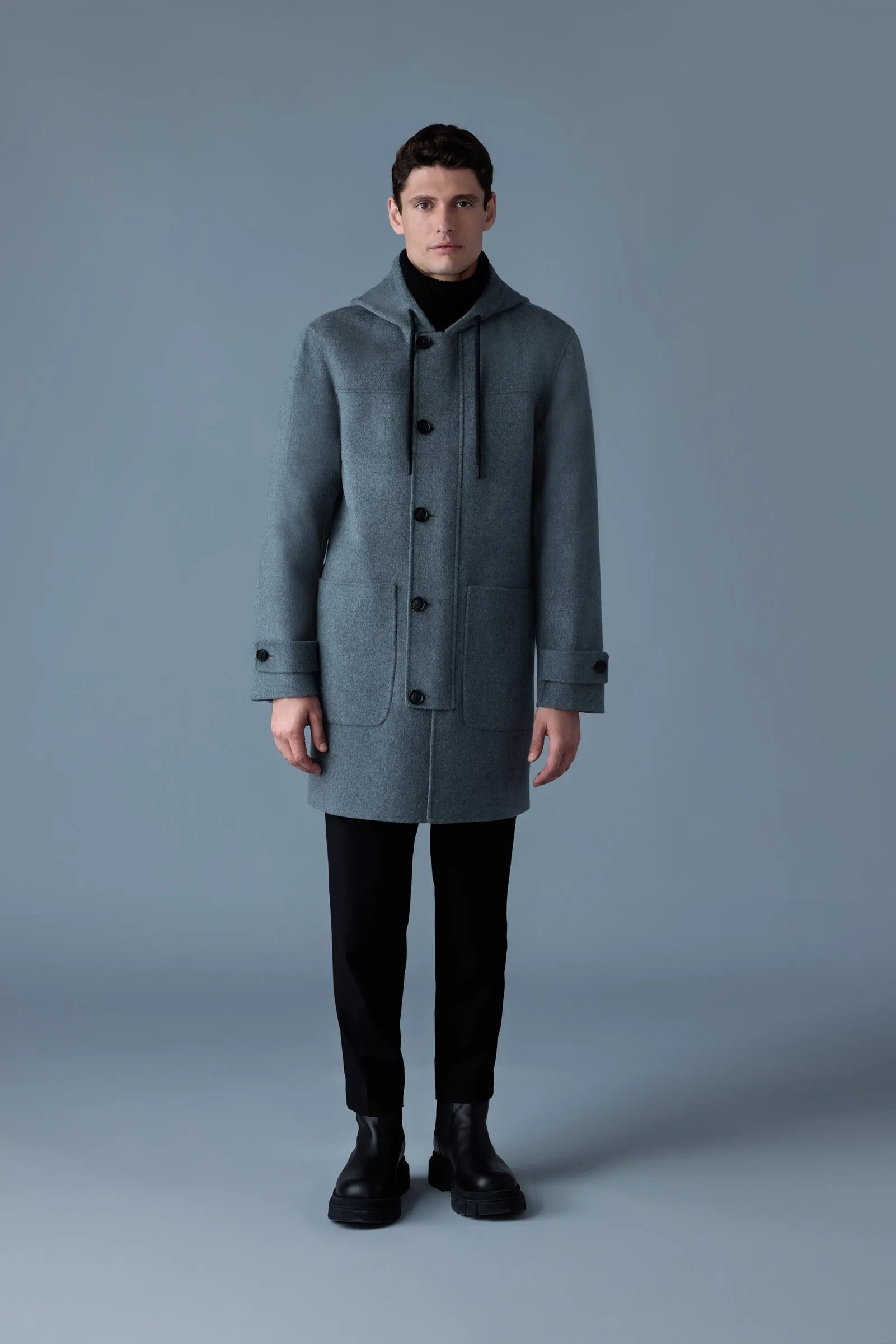 Wool Long Coat for Men by JOSHUA