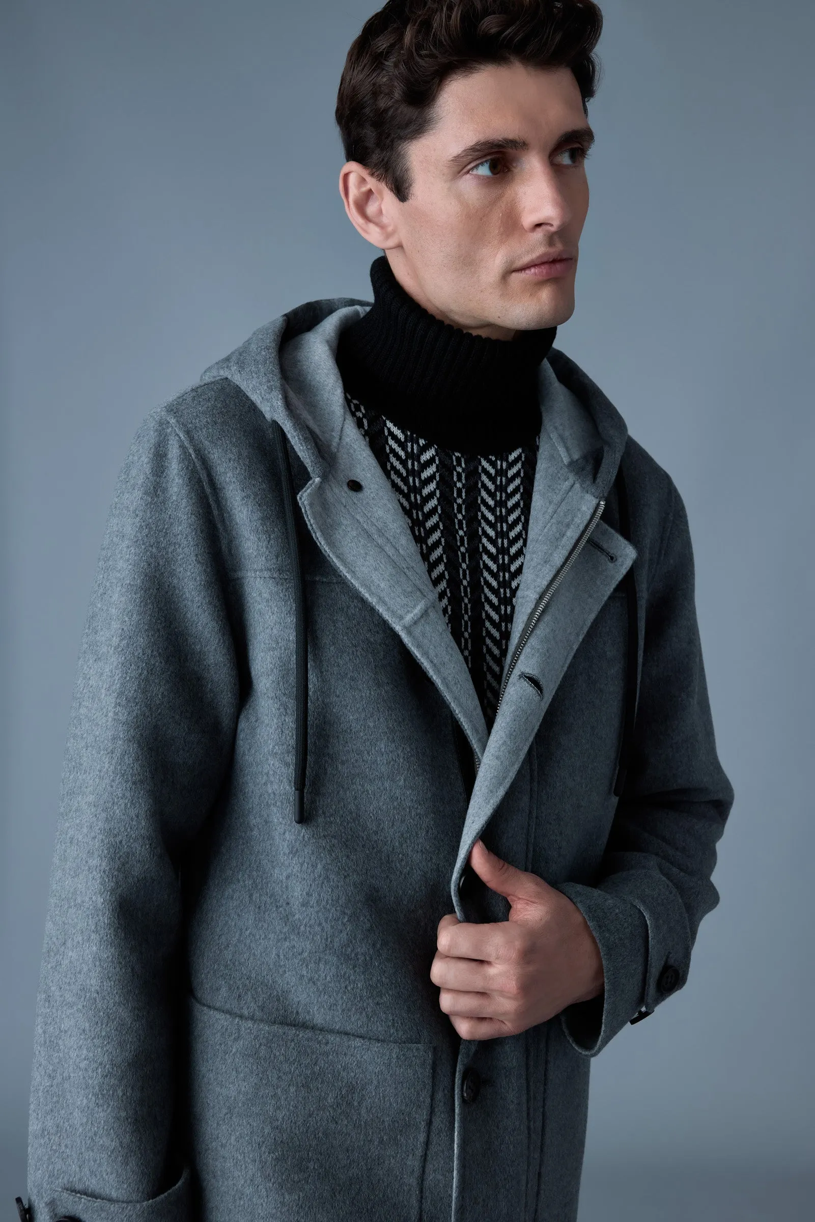 Wool Long Coat for Men by JOSHUA