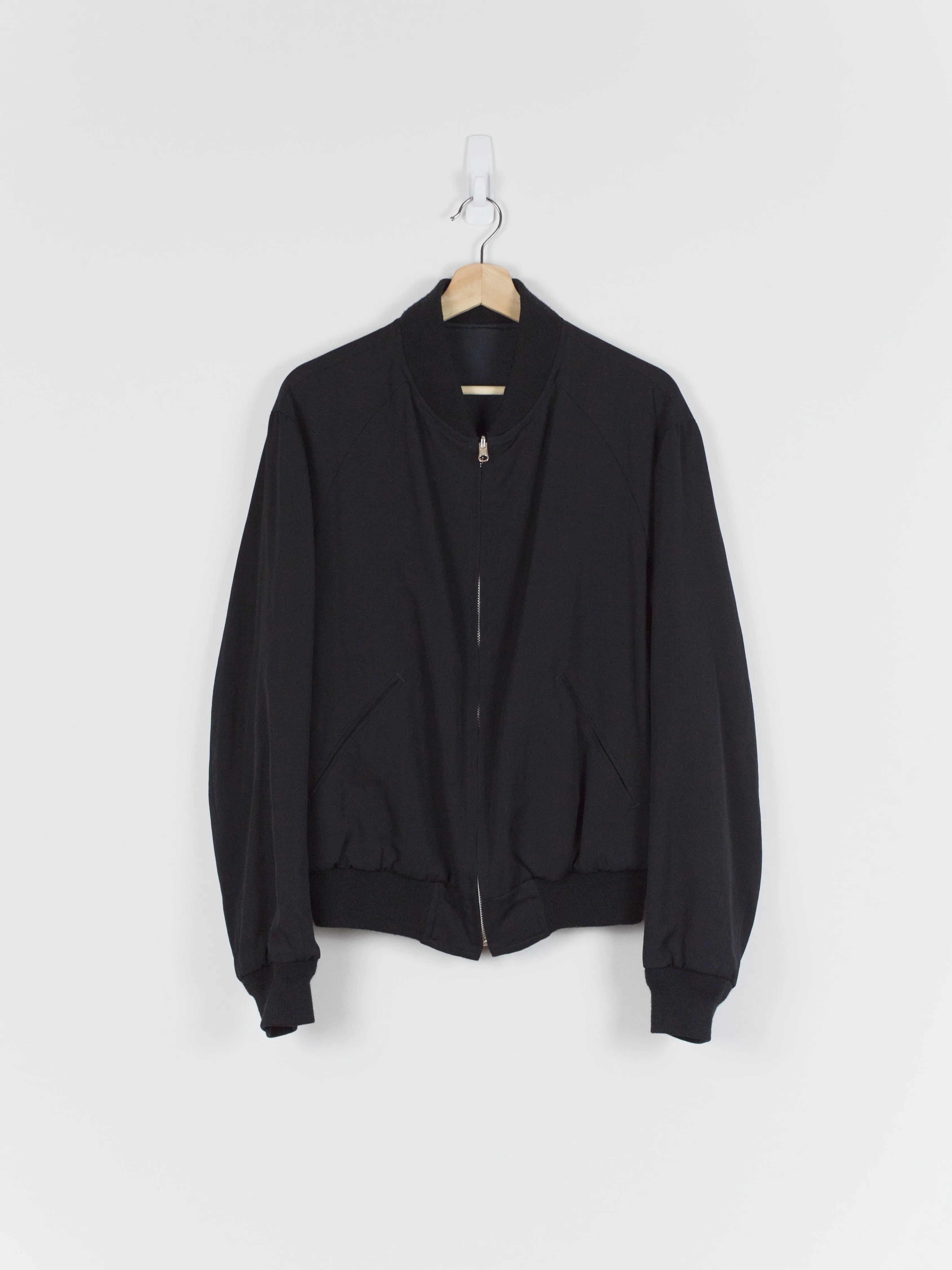 Yohji Yamamoto Reversible Bomber Jacket in Gabardine and Rayon with Floral Pattern