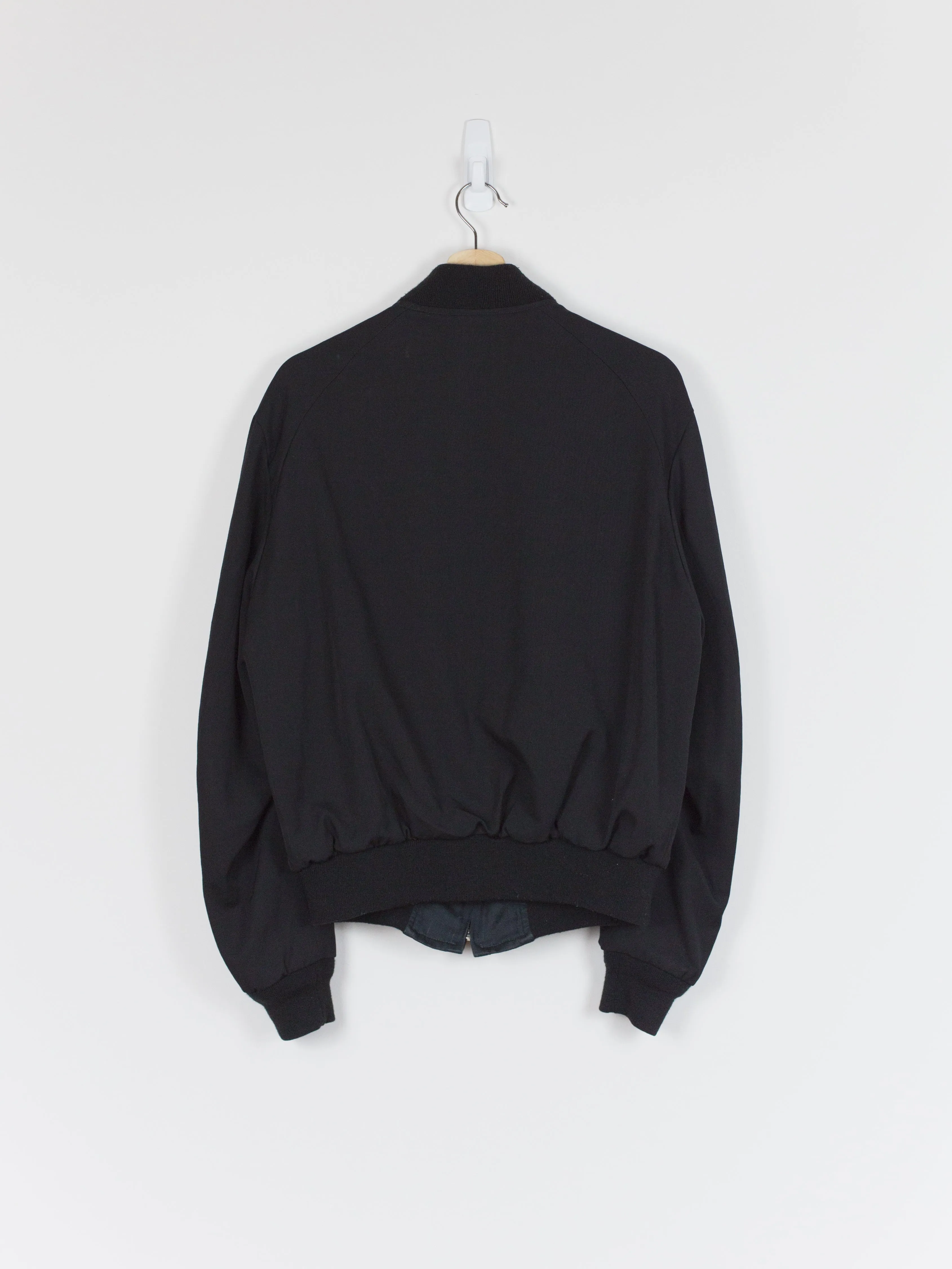 Yohji Yamamoto Reversible Bomber Jacket in Gabardine and Rayon with Floral Pattern