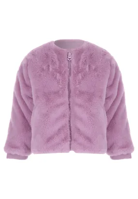 Lilac Fluffy Coat for Younger Girls