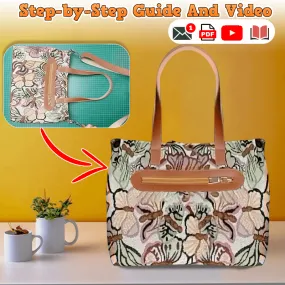 Zipper Divided Tote Bag Pattern with PDF Download (Includes 3 Sizes)